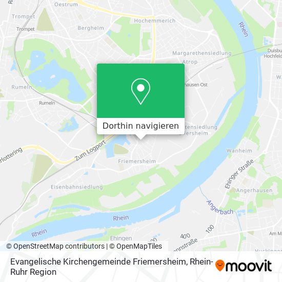Evangelische Kirchengemeinde Friemersheim Karte