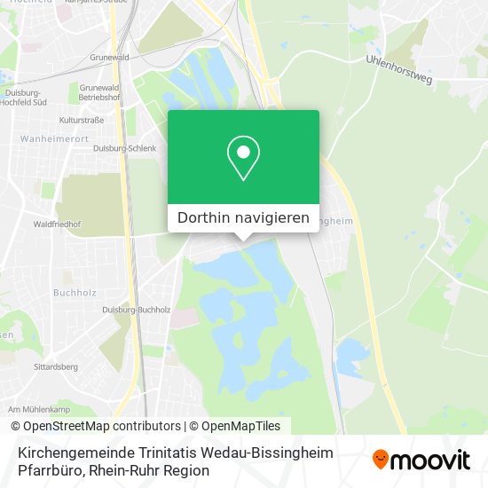 Kirchengemeinde Trinitatis Wedau-Bissingheim Pfarrbüro Karte