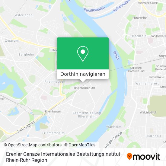 Erenler Cenaze Internationales Bestattungsinstitut Karte