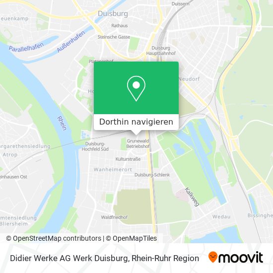 Didier Werke AG Werk Duisburg Karte