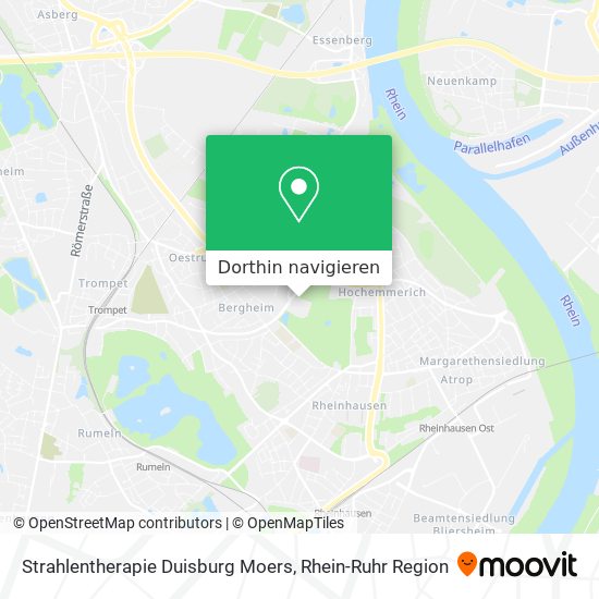 Strahlentherapie Duisburg Moers Karte