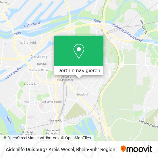 Aidshilfe Duisburg/ Kreis Wesel Karte
