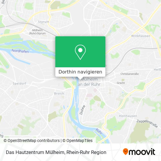 Das Hautzentrum Mülheim Karte
