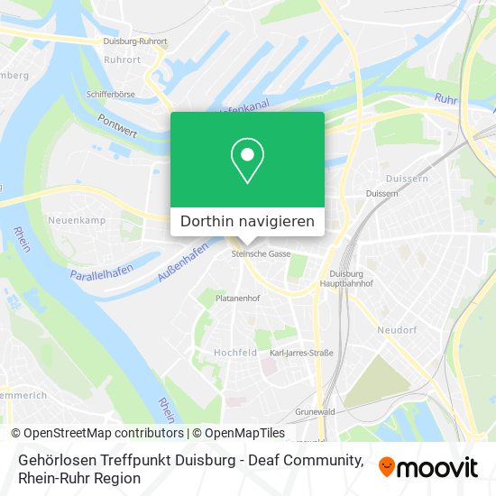 Gehörlosen Treffpunkt Duisburg - Deaf Community Karte