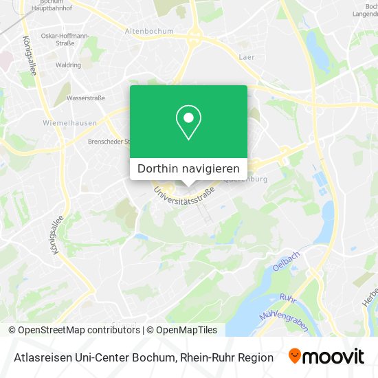 Atlasreisen Uni-Center Bochum Karte