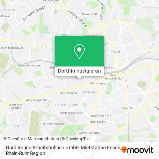 Gardemann Arbeitsbühnen GmbH Mietstation Essen Karte