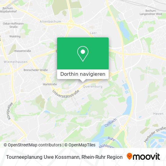 Tourneeplanung Uwe Kossmann Karte