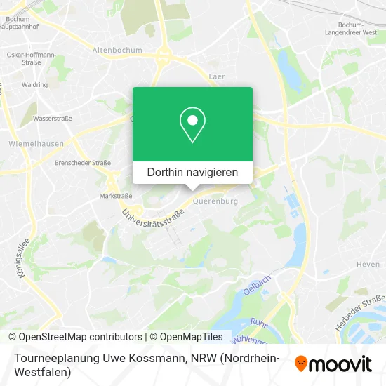 Tourneeplanung Uwe Kossmann Karte