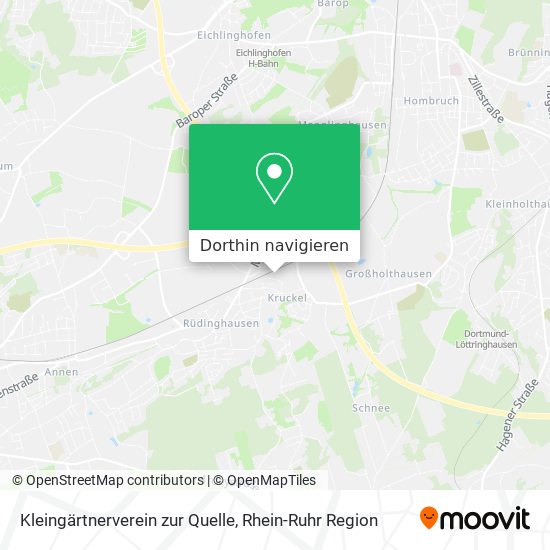 Kleingärtnerverein zur Quelle Karte