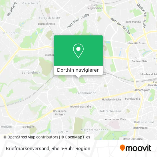 Briefmarkenversand Karte