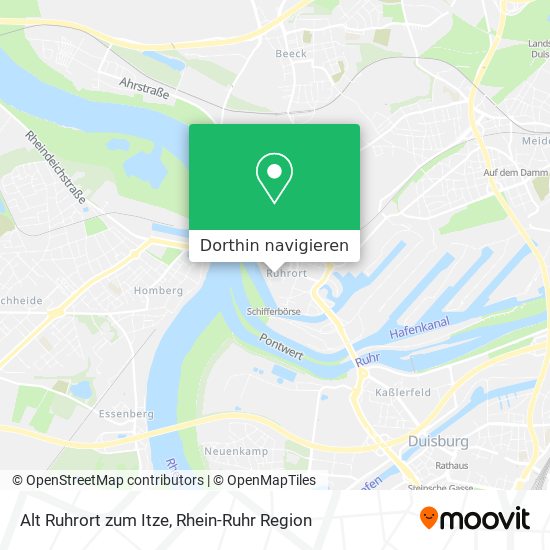 Alt Ruhrort zum Itze Karte