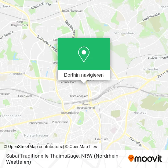 Sabai Traditionelle Thaimaßage Karte