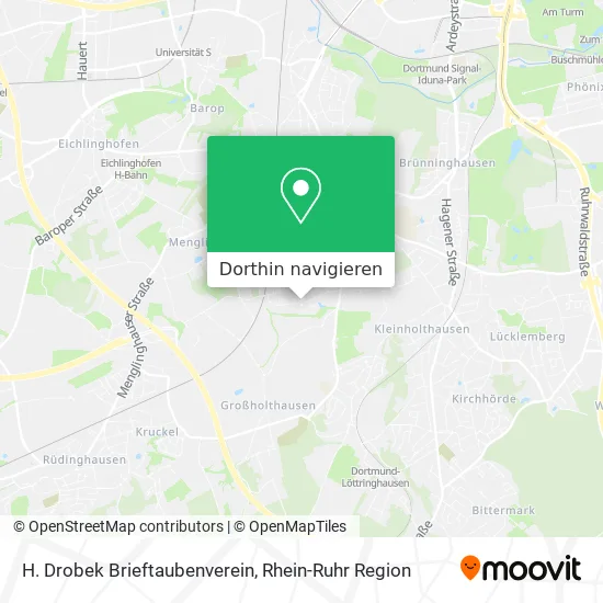 H. Drobek Brieftaubenverein Karte