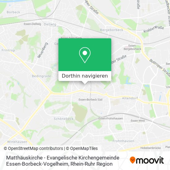 Matthäuskirche - Evangelische Kirchengemeinde Essen-Borbeck-Vogelheim Karte