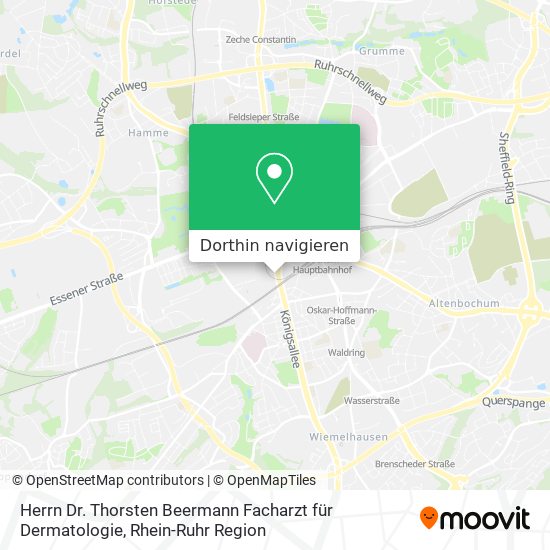 Herrn Dr. Thorsten Beermann Facharzt für Dermatologie Karte