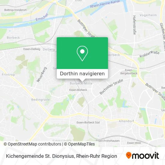 Kichengemeinde St. Dionysius Karte