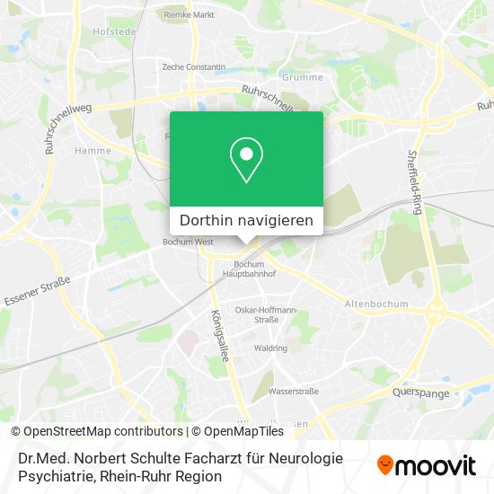 Dr.Med. Norbert Schulte Facharzt für Neurologie Psychiatrie Karte