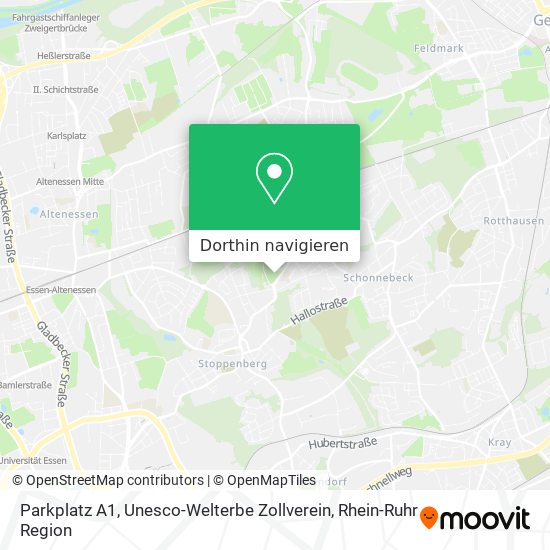 Parkplatz A1, Unesco-Welterbe Zollverein Karte