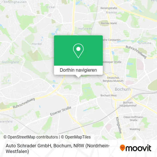Auto Schrader GmbH, Bochum Karte