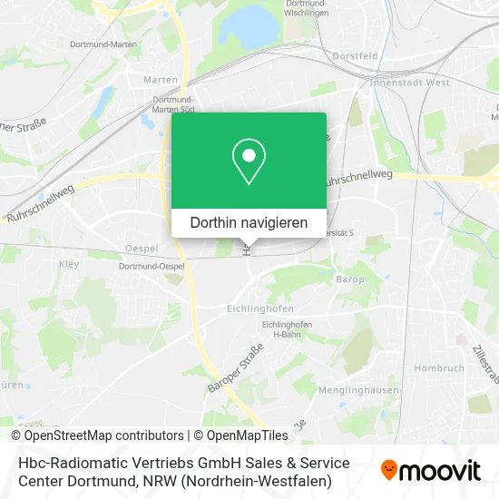 Hbc-Radiomatic Vertriebs GmbH Sales & Service Center Dortmund Karte