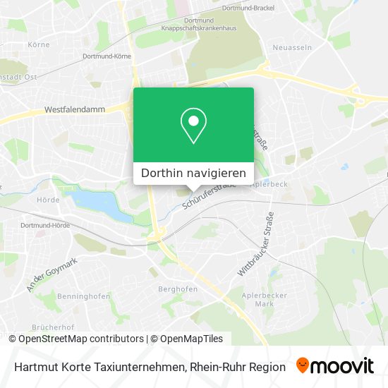 Hartmut Korte Taxiunternehmen Karte