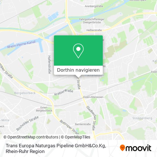 Trans Europa Naturgas Pipeline GmbH&Co.Kg Karte