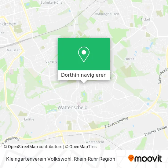 Kleingartenverein Volkswohl Karte