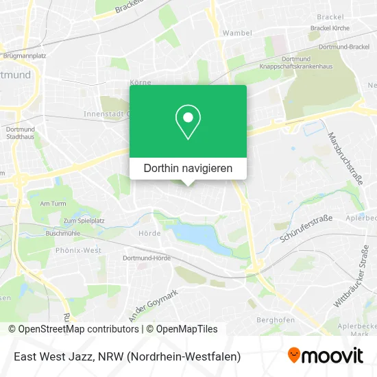 East West Jazz Karte