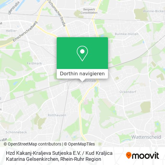 Hzd Kakanj-Kraljeva Sutjeska E.V. / Kud Kraljica Katarina Gelsenkirchen Karte