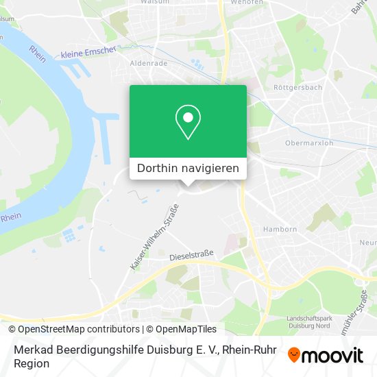 Merkad Beerdigungshilfe Duisburg E. V. Karte