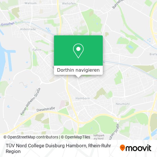 TÜV Nord College Duisburg Hamborn Karte