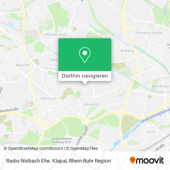 Radio Nisbach Ehe. Klapal Karte