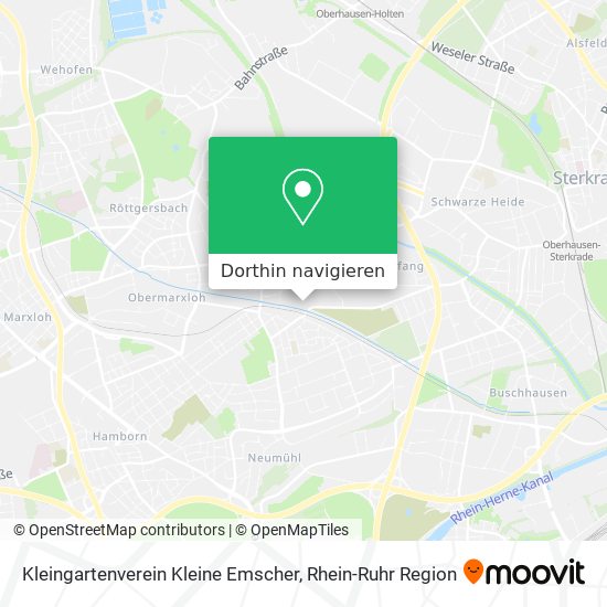Kleingartenverein Kleine Emscher Karte
