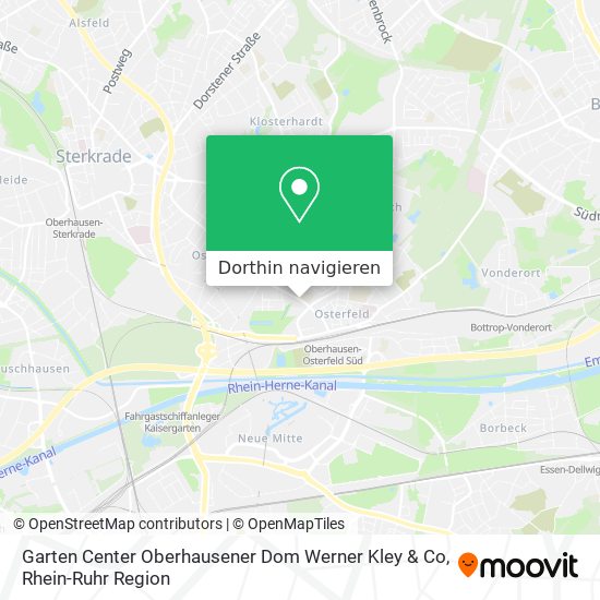 Garten Center Oberhausener Dom Werner Kley & Co Karte