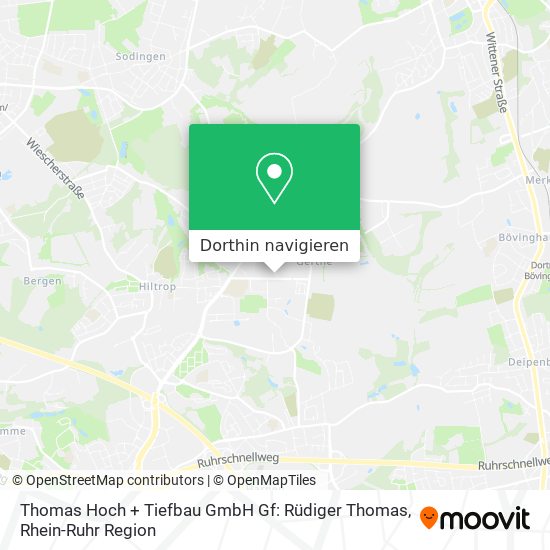 Thomas Hoch + Tiefbau GmbH Gf: Rüdiger Thomas Karte