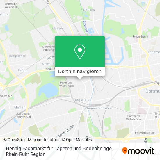 Hennig Fachmarkt für Tapeten und Bodenbeläge Karte