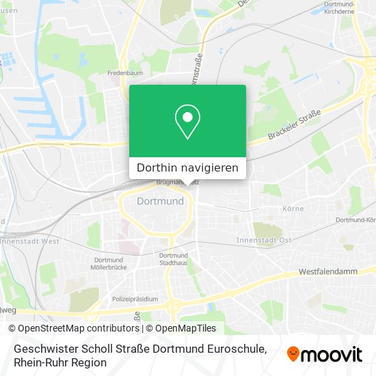 Geschwister Scholl Straße Dortmund Euroschule Karte