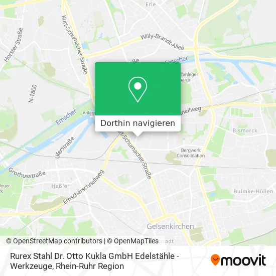 Rurex Stahl Dr. Otto Kukla GmbH Edelstähle - Werkzeuge Karte