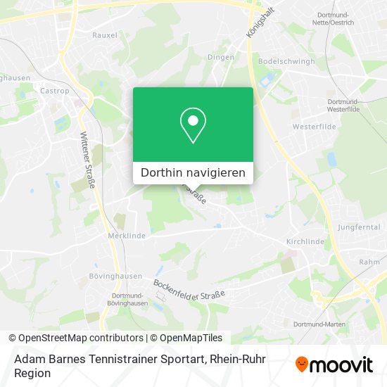 Adam Barnes Tennistrainer Sportart Karte