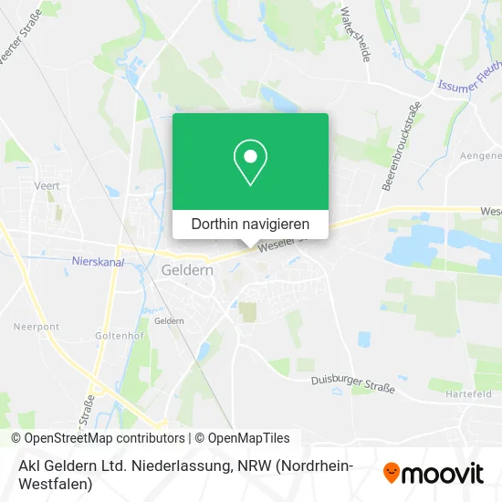 Akl Geldern Ltd. Niederlassung Karte