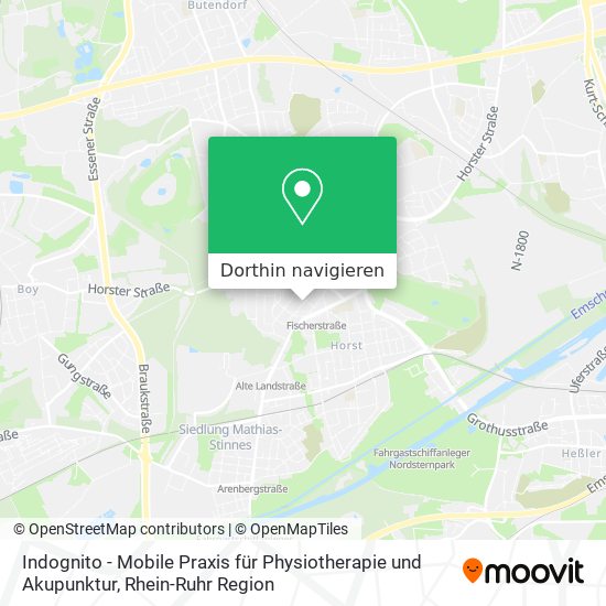 Indognito - Mobile Praxis für Physiotherapie und Akupunktur Karte