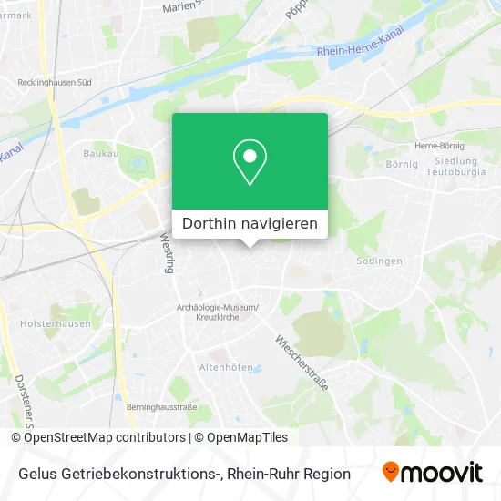 Gelus Getriebekonstruktions- Karte