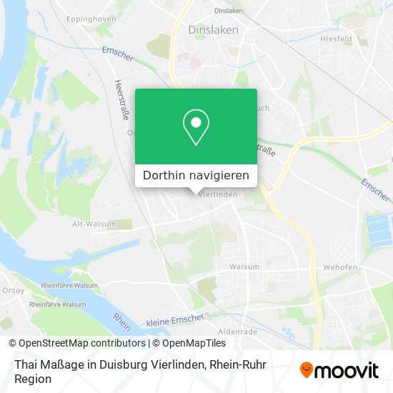 Thai Maßage in Duisburg Vierlinden Karte