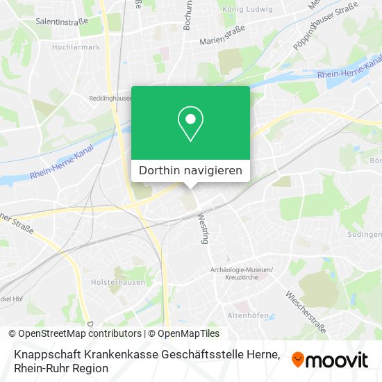 Knappschaft Krankenkasse Geschäftsstelle Herne Karte
