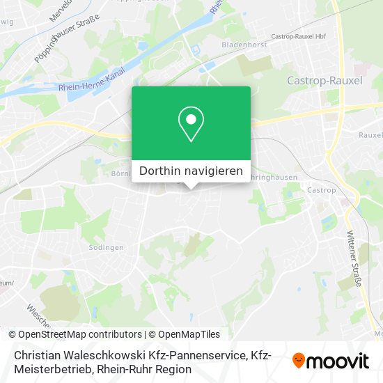 Christian Waleschkowski Kfz-Pannenservice, Kfz-Meisterbetrieb Karte