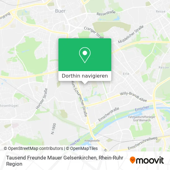 Tausend Freunde Mauer Gelsenkirchen Karte