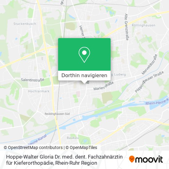 Hoppe-Walter Gloria Dr. med. dent. Fachzahnärztin für Kieferorthopädie Karte