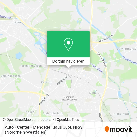 Auto - Center - Mengede Klaus Jubt Karte