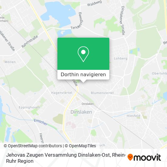 Jehovas Zeugen Versammlung Dinslaken-Ost Karte
