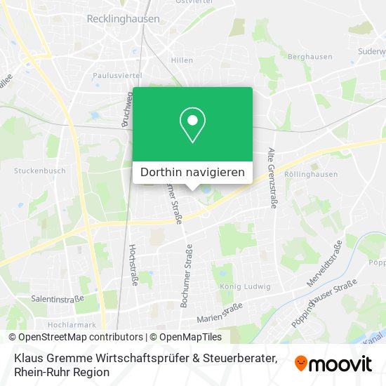 Klaus Gremme Wirtschaftsprüfer & Steuerberater Karte